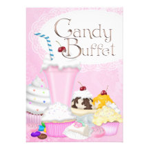 Modèle d'invitation de partie de buffet de sucreri