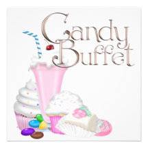 Modèle d'invitation de partie de buffet de sucreri