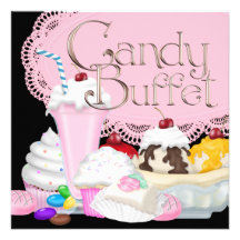 Modèle d'invitation de partie de buffet de sucreri