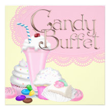 Modèle d'invitation de partie de buffet de sucreri