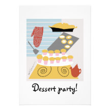 Modèle d'invitation de partie de dessert