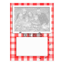 Modèle d'invitation de thème de pique-nique cartes postales