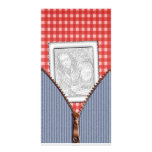 Modèle photo de denim et de plaid cartes de vœux avec photo