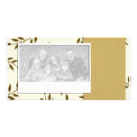 Modèle photo de feuille de Tan Photocarte
