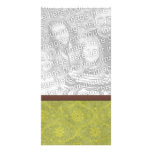 Modèle photo de gravure sur bois cartes avec photo