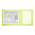Modèle photo vert frais cartes de vœux avec photo