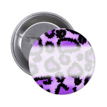 Modèle pourpre et noir d'empreinte de léopard pin's