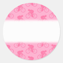 Modèle rose de bicyclette autocollants