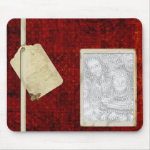 Modèle rouge de mousepad de photo