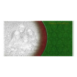 Modèle rouge et vert texturisé de vacances modèle pour photocarte