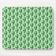 Modèle vert de crânes tapis de souris