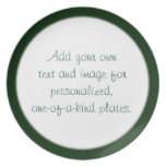 Modèle vert-foncé de plat de bord assiettes