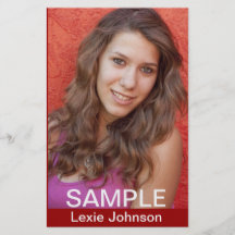 Modèles de carte de Zed - Headshots d'acteurs Prospectus Personnalisés