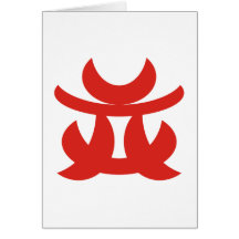 modern tribal shape grußkarte
