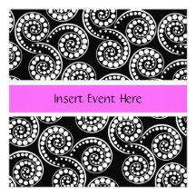Moderne funky retro Paisley werveling Uitnodiging