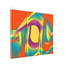 Moderne vloeibare abstractie gallerij wrapped canvas