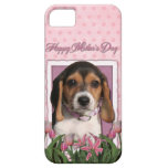 Moederdag - Roze Tulpen - het Puppy van de Brak Case-Mate iPhone 5 Hoesje