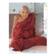 Moine dans Bago, Myanmar Cartes Postales