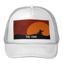 MOINE D'HOMME DE COUCHER DU SOLEIL DE CHI DE TAI CASQUETTES DE CAMIONNEUR