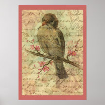 Moineau vintage affiches