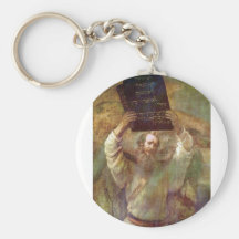 Moïse avec les commandements par Rembrandt Porte-clés