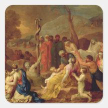 Moïse et le serpent d'airain, c.1653-54 (huile sur autocollant