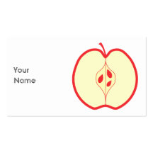 Moitié d'un Apple rouge Modèles De Cartes De Visite