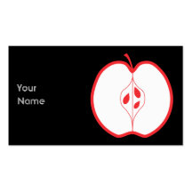 Moitié d'un Apple rouge Modèle De Carte De Visite