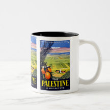 Mok van het Poster van de Reis "van Palestina van 
