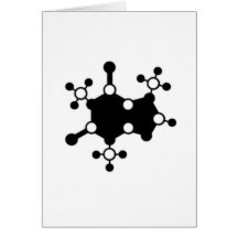Molécule de caféine cartes de vœux