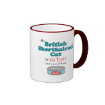 Mon chat aux cheveux courts britannique est tout c tasse à café