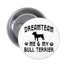 Mon chien de bull-terrier badges avec agrafe
