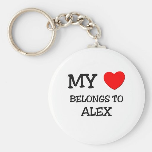Mon coeur appartient à Alex Porte-clé