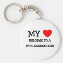 Mon coeur appartient à un CONNAISSEUR de VIN Porte-clefs