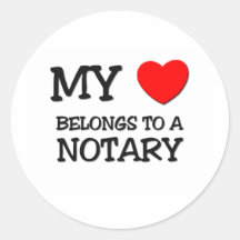 Mon coeur appartient à un NOTAIRE Autocollant