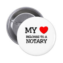 Mon coeur appartient à un NOTAIRE Pin's Avec Agrafe