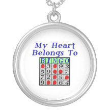 Mon coeur appartient au bingo-test pendentifs