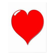 Mon coeur sur la carte postale blanche