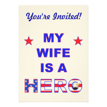 Mon épouse est un héros invitations personnalisables