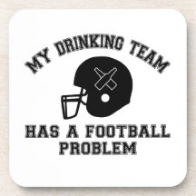 Mon équipe potable a un problème du football dessous-de-verre