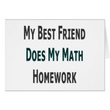 Mon meilleur ami fait mon travail de maths cartes de vœux