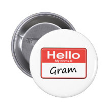 Mon nom est gramme pin's avec agrafe
