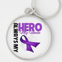 Mon oncle Always My Hero - ruban pourpre Porte-clefs