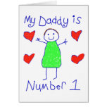 Mon papa est le numéro 1 carte de vœux