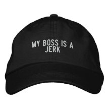 Mon patron est une secousse chapeau brodé