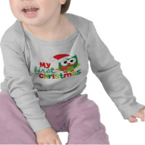 Mon premier hibou de Santa de Noël T-shirts