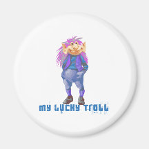 mon troll chanceux aimants pour réfrigérateur