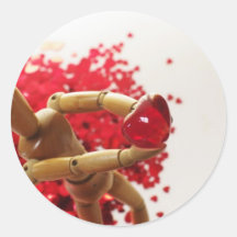Mon Valentine - je vous offre mon coeur Autocollants