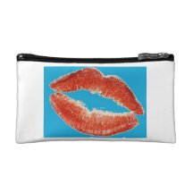 mon vermelho/azul de maquillage trousse de maquillage