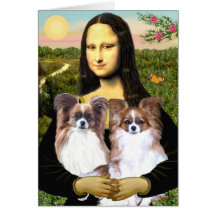 Mona Lisa - deux Papillons Cartes De Vœux